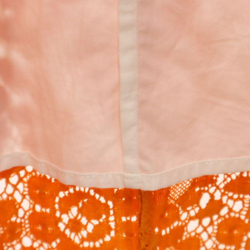 MSGM made in Italy Midi length race skirt 42 Orange Back zip Women Used