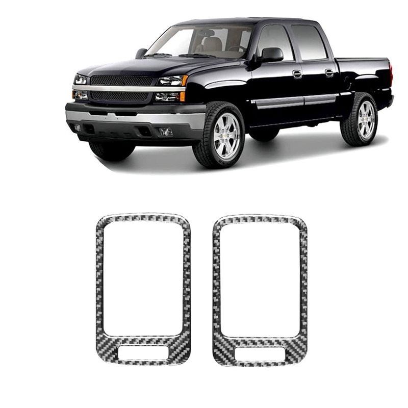 Car Dashboard Interior Accessories Carbon Fiber Trim Cover For Chevy Silverado 1500 1999-2002 Co-Pilot Air Outlet Vent