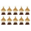 10Pcs Tiny Tri-Layered Tassels 1.6" Mini Tassel Bag Charm Bohemian Keychains Handmade Tassel Keychain for DIY Projects
