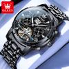 OLEVS 9910 Automatic Mechanical Watches Waterproof Luminous Hands Tourbillon Skeleton Wristwatches for Men Montre Relojes Hombre