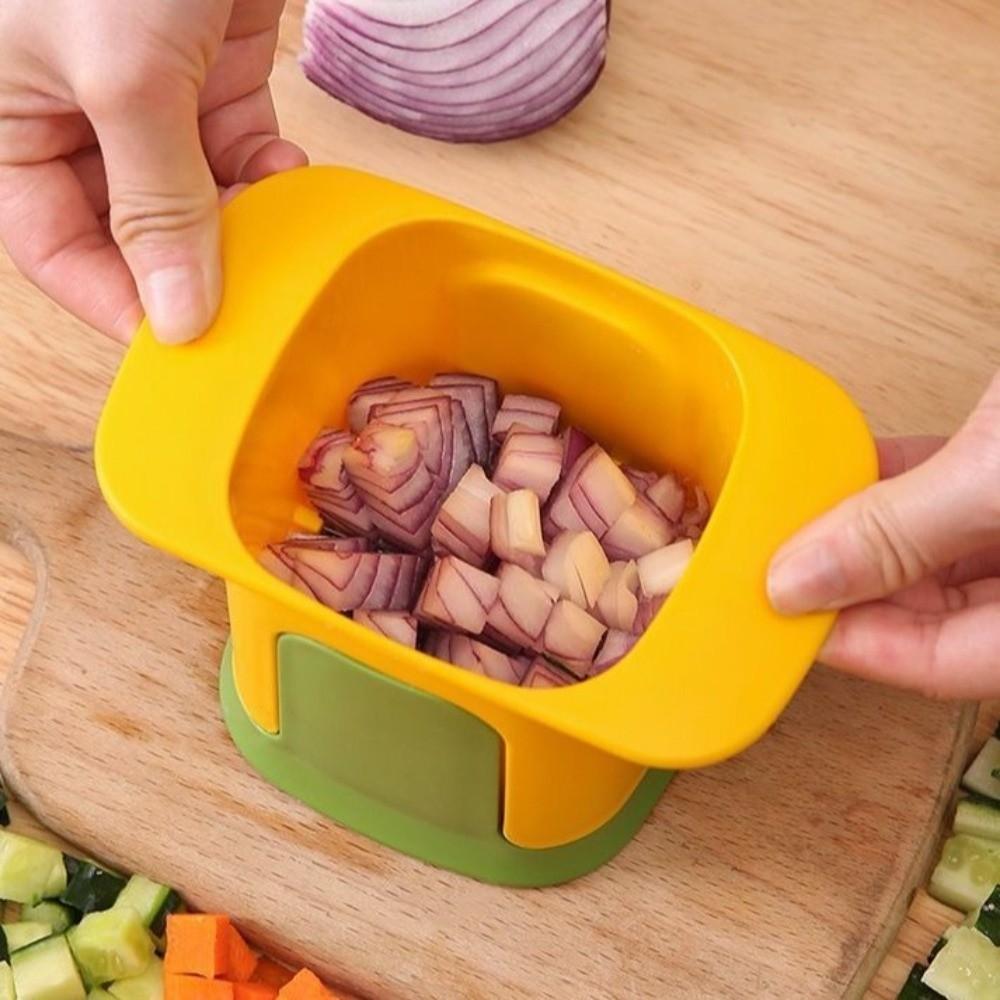Multifunctional Vegetable Chopper Two-Tone Onion Dicer New Potato Strip Cutter Home Kitchen