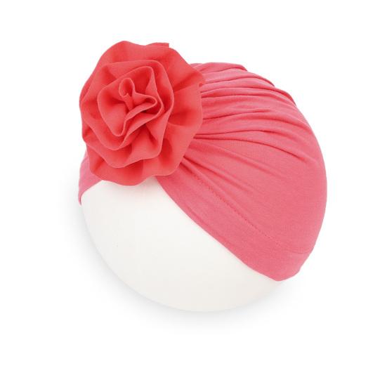 Newborn Hat Soft Stylish Polyester Cotton Big Flower Baby Cap for Little Girl