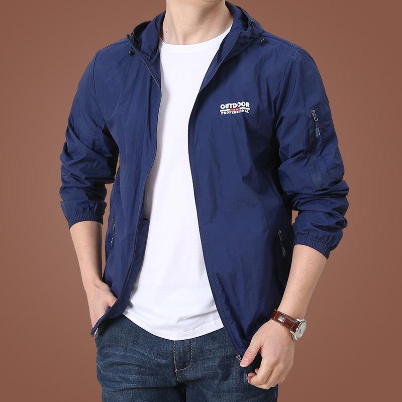 Men's Summer UV-Protection Quick-Dry Hooded Windbreaker – Lightweight, Breathable Fishing Jacket