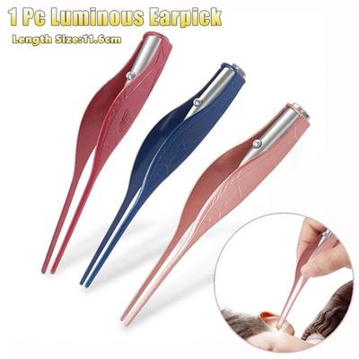 1 Stk. LED Ohrreiniger Taschenlampe Ohrenstäbchen Wachsentfernung Pinzette Leuchtend Kinder Edelstahl Pinzettenwerkzeug