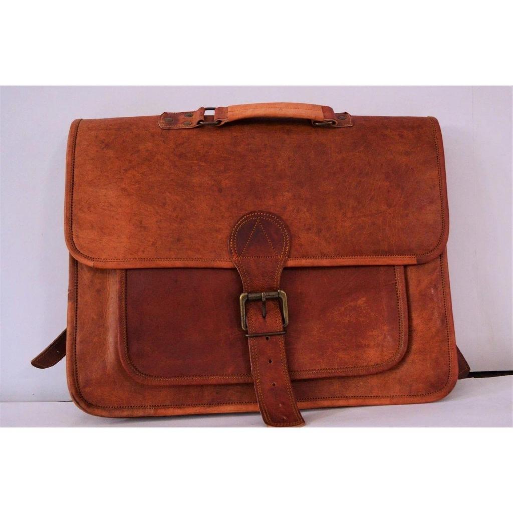 New Men's Leather Bag Messenger Laptop Shoulder Briefcase Handbag Satchel Brown