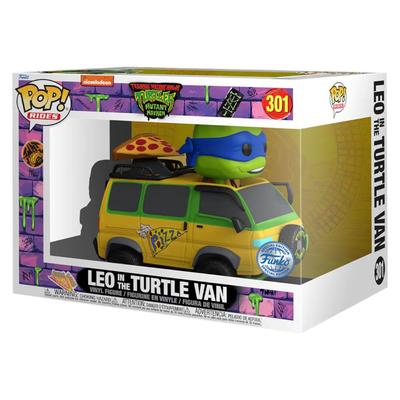 TMNT Mutant Mayhem Leonardo in Turtle Van US Exc. Pop! Passeggiata