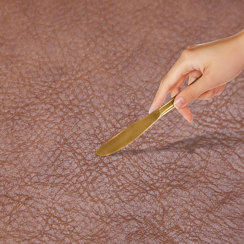 1/6/10sets Square Cowhide Pattern Faux Leather Placemats and Coaster Set,Heat Resistant Non-Slip Kitchen Dining PU Table Mats