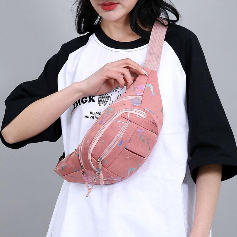 Fashion Stamping Letters Outdoor Running Chest Bag Sport Waist Bags Multifunctional Women Waterproof Crossbody Shoulder Bags