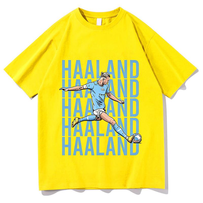 Erling Haaland Graphic Tshirt Unisex Unisex Casual Cotton Pop Singer Streetwear Fan Merch Top Casual Streetwear Short Sleeve Clothes