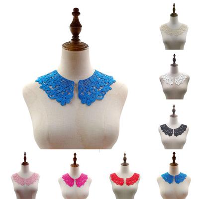 1 Paar Bestickter Kragen Damen Spitze Ausschnitt Aushöhlte Spitzenstoffbesatz Applikation zum Selbernähen