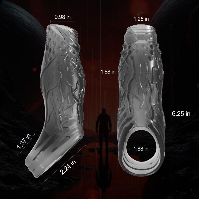 Realistic Penis Enlargement Sleeve Extender Extension Gay Cock Ring Condom Delay Ejaculation Adult Sex Toys for Men