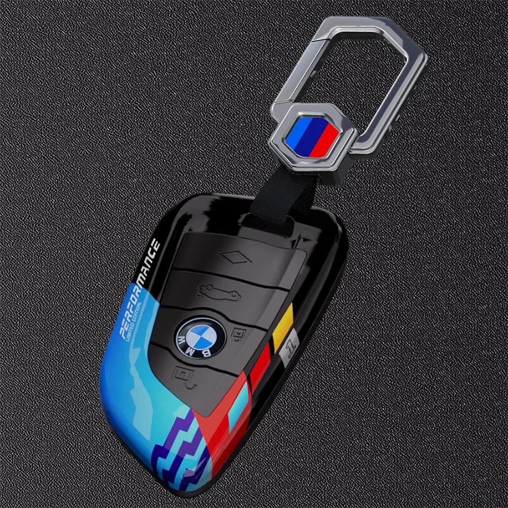 Autoaufkleber Heiß 2025 ABS Kohlefaser Auto Schlüsselanhänger Hülle für BMW 1 2 3 4 5 6 7 Serie X1 X3 X7 X5 X6 X4 F10 F20 F30 G20 G30 G01