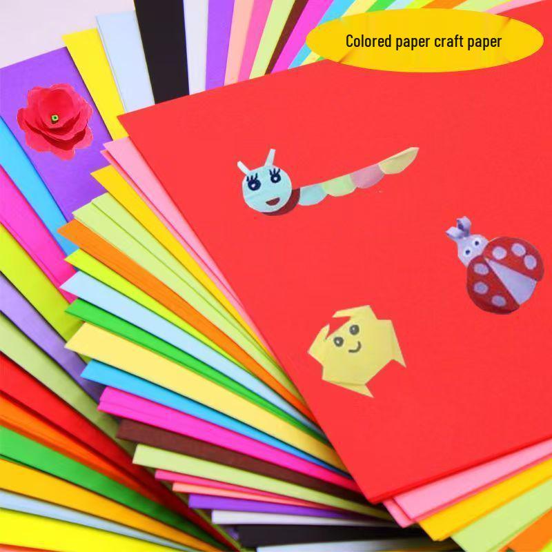 Origami Color Paper Set for Students: DIY Crafting and Paper Cutting for Kids