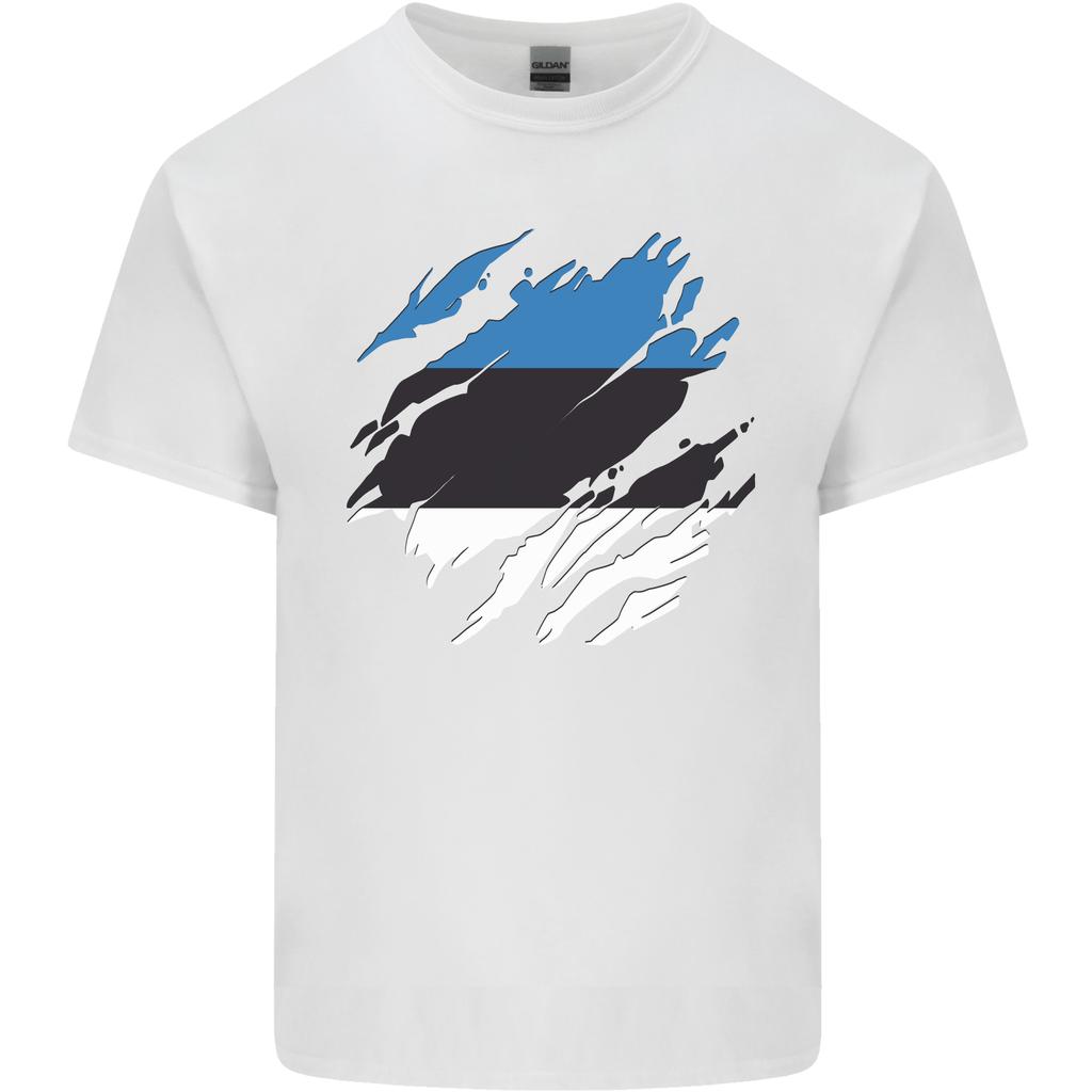 Torn Estonia Flag Estonian Day Football Unisexs Light Cotton Tshirt
