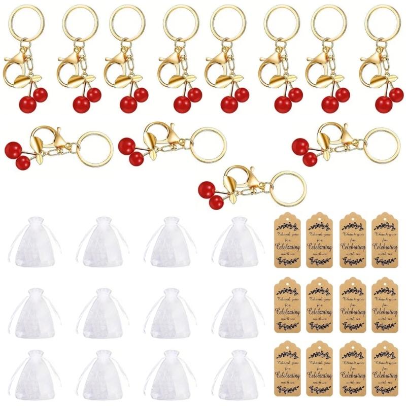 

Cherrys Keychain Pendant Lovely Sturdy Alloy Charm for Bags and Car Fashionable Accessory for Trendsetters Outfits 1