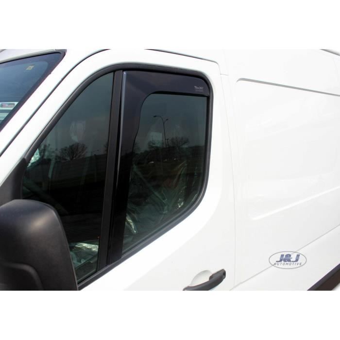 Déflecteurs d'air - J&amp;J AUTOMOTIVE - Opel Movano 2010-2022 - Fumé - Acrylique renforcé - Installation facile