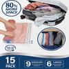 16 Pack Multiple Sizes Vacuum Storage Bags Hand Roll Durable Space Saver Bags For Clothes Clothing Travel Moving Must Have