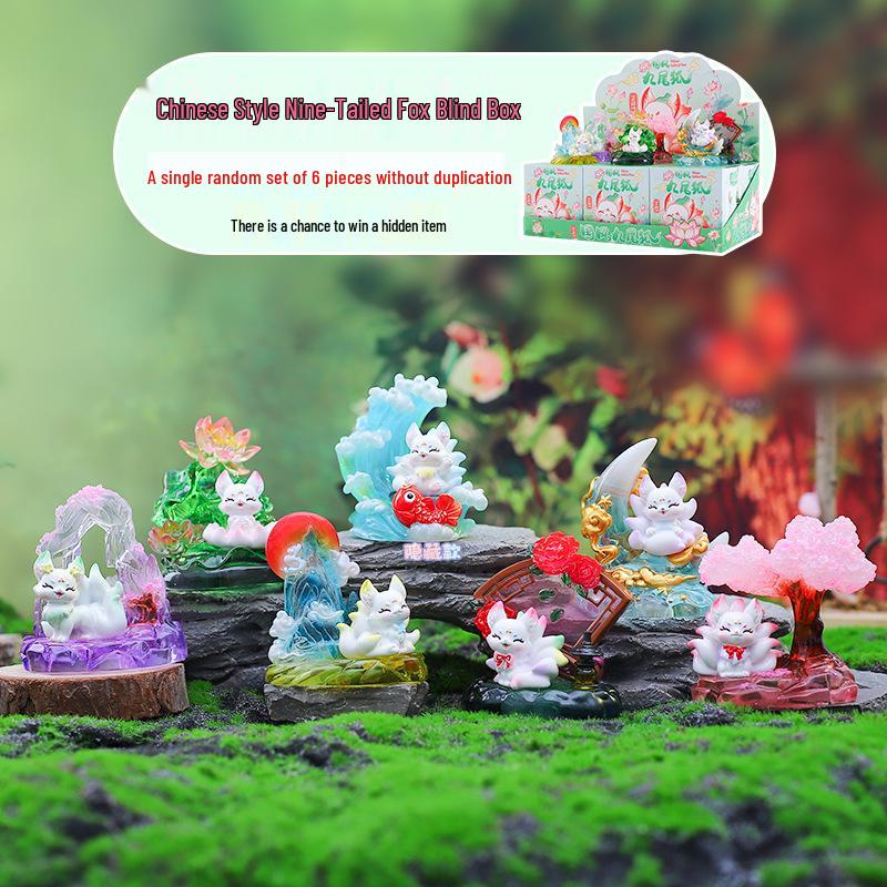 Neunschwänziger Fuchs Treibsand Blind Box: Elegante Dekoration für Schlafzimmer & Wohnzimmer