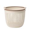 Japanese Style Waterproof Laundry & Storage Basket: Portable, Hollow Design for Clothes and Sundries.