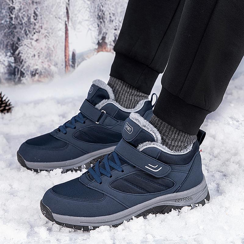 Женские хлопковые туфли плюс бархат теплые уличные спортивные прогулочные туфли кожаные — фото 14