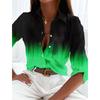Fashion Gradient Pattern 3D Print Women Long Sleeve Shirts Spring Autumn Holiday Casual Street Ladies Blouse Women's Clothing