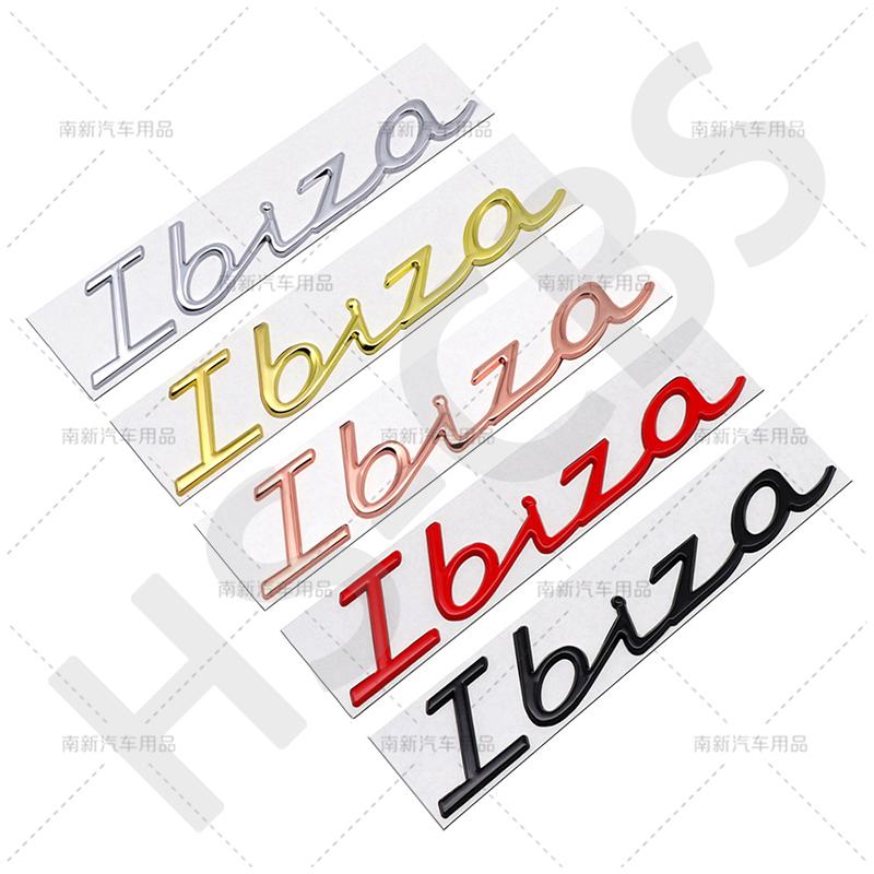 3D Metal Ibiza Emblem Car Rear Trunk Stickers Auto Body Decal Badge For Ibiza Letter Logo Decal Stickers Car Styling Accessories