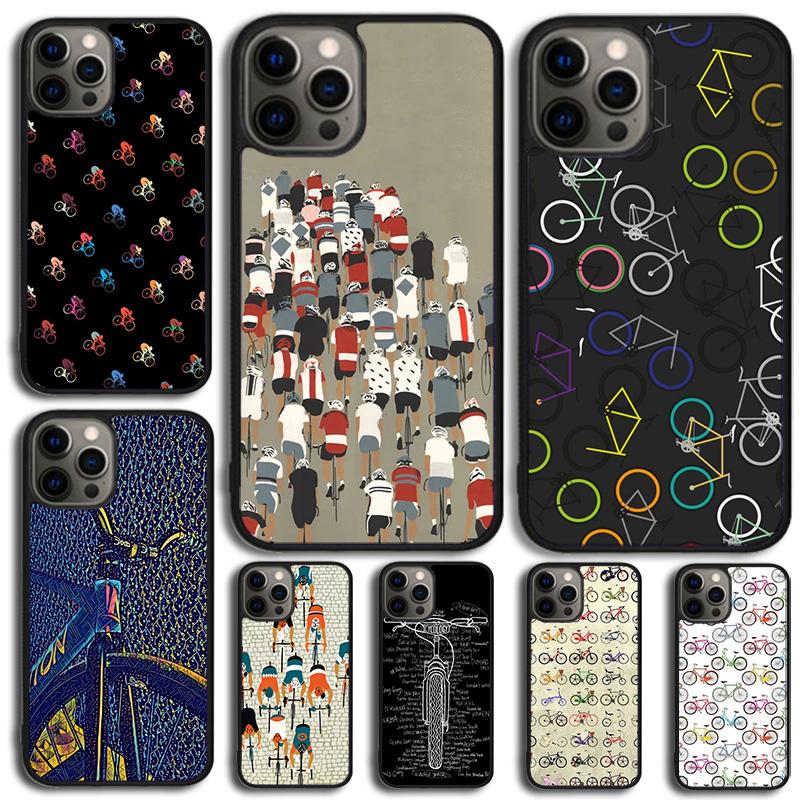 Bike Bicycle Cycling Phone Case For iPhone 17 Air 14 13 12 16Pro Max 15 Plus Max Cover Shell