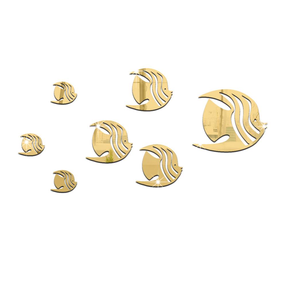 

Креативна мила рибка-міхур Акрилова самоклеюча дзеркальна наклейка Ванна кімната Спальня Вітальня Декоративні наклейки на стіни Домашній декор