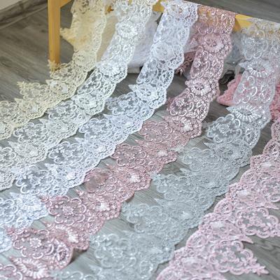 Vase Car Bone Sequins Lace, French Eyelashes Embroidered Lace Diy Headgear Wedding Dress Xiuhe Curtains