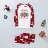 Tianming Eltern-Kind Weihnachts-Plaid Patchwork Hausanzug-Set