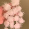 1Pair Autumn and Winter Sweet Fashion Hairball Fringed Square Earrings
