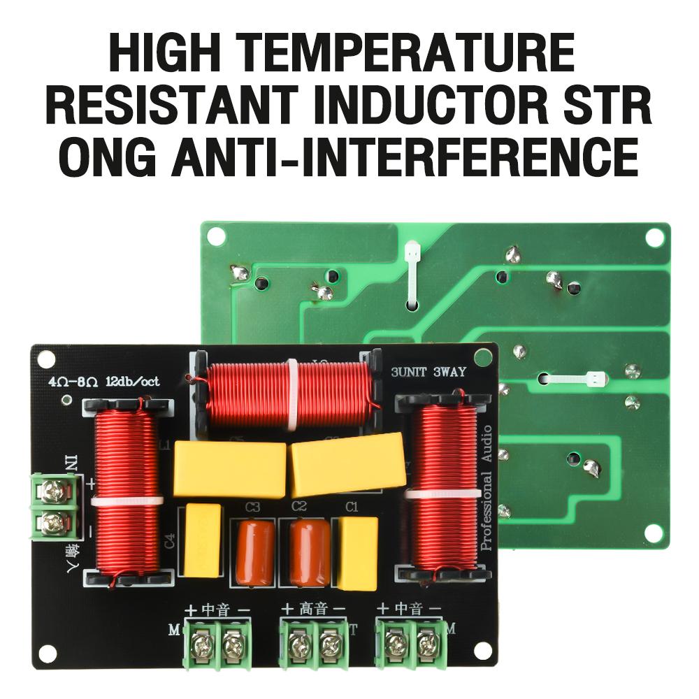 Audio Speaker Crossover Module Treble 3 Ways 200W Medium HiFi Audio Speaker Crossover 5300Hz-5500Hz DIY Home Audio Systems