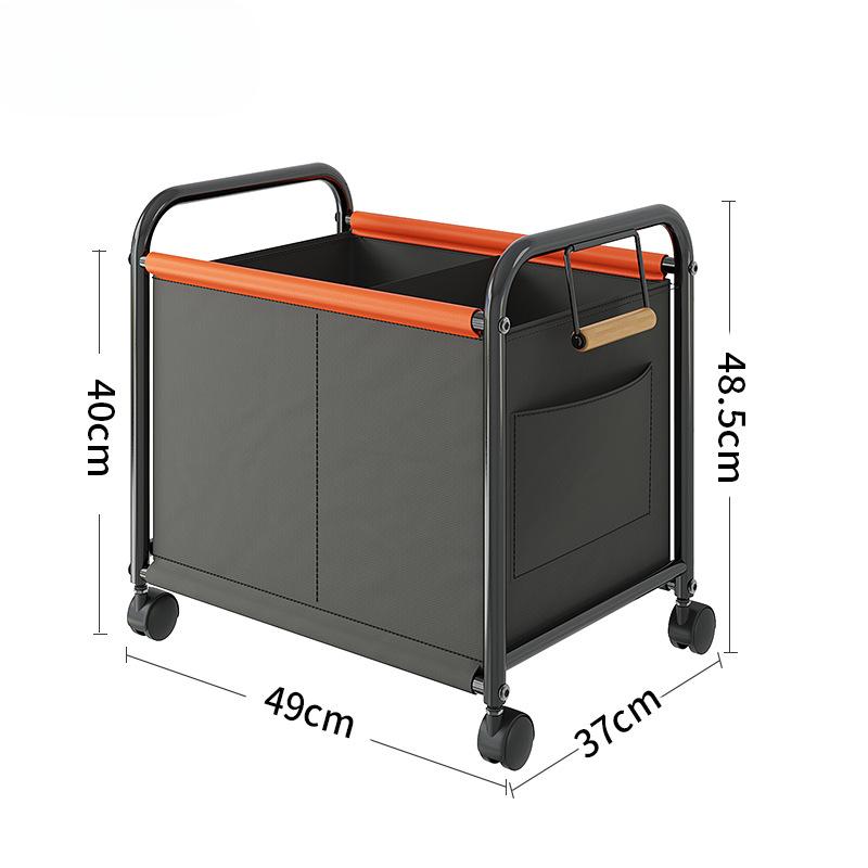 Toy Storage Basket with Four-wheels Sundries Storage Box Bedside Rack Large Capacity Trolley for Bedroom University Dormitory