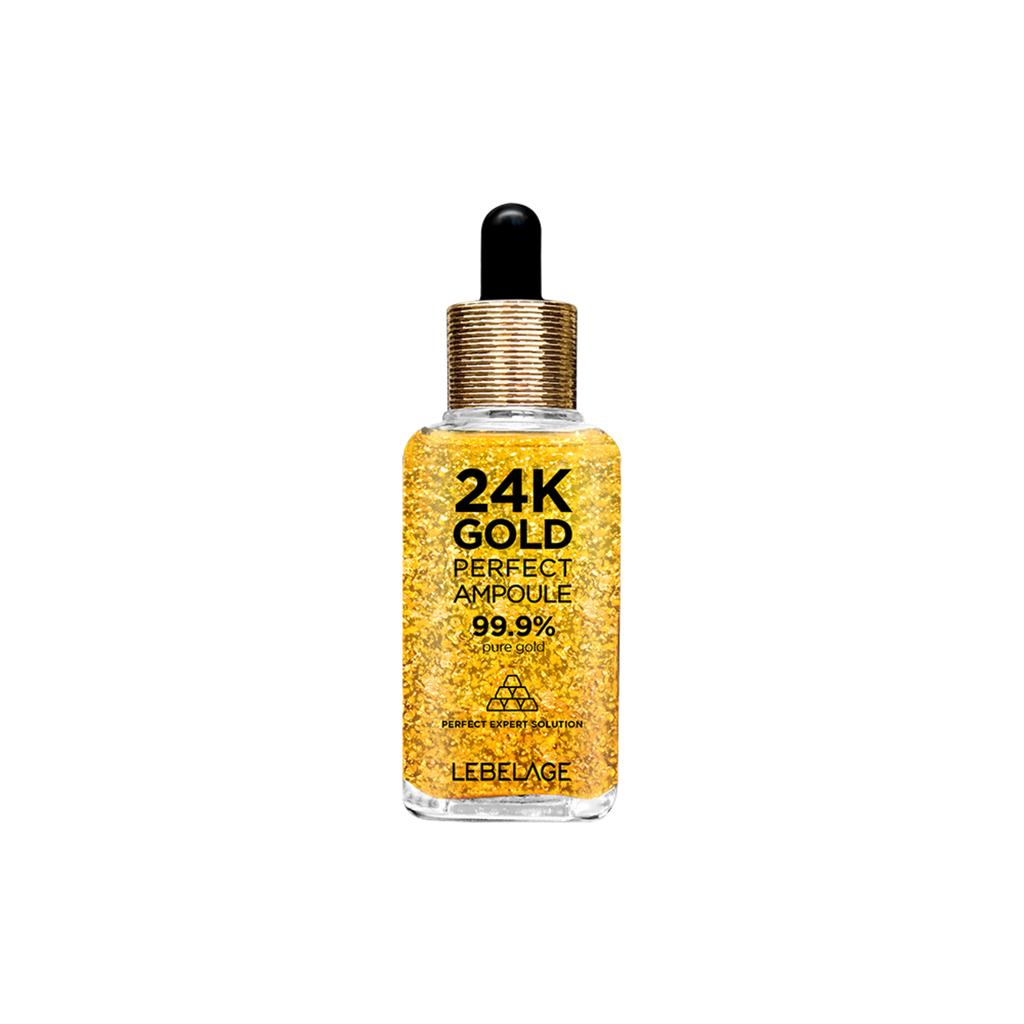 Lebelage Ampoule parfaite en or 24 carats – Sérum éclaircissant, anti-âge et hydratant à l'extrait d'or pur pour une peau éclatante et ferme