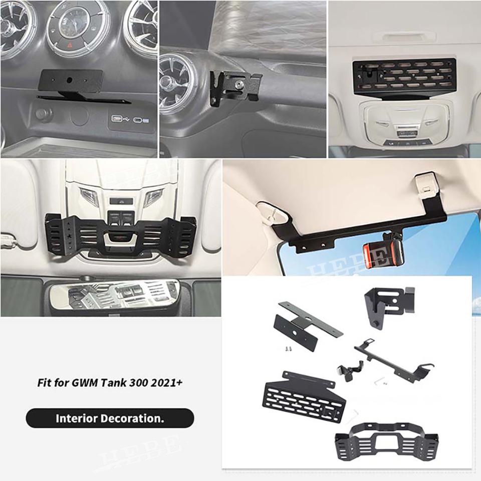 HEBE Car Walkie Talkie Holder Intercom Rack Bracket Fit for GWM Tank 300 2021 2022 2023 2024 2025 Accessories