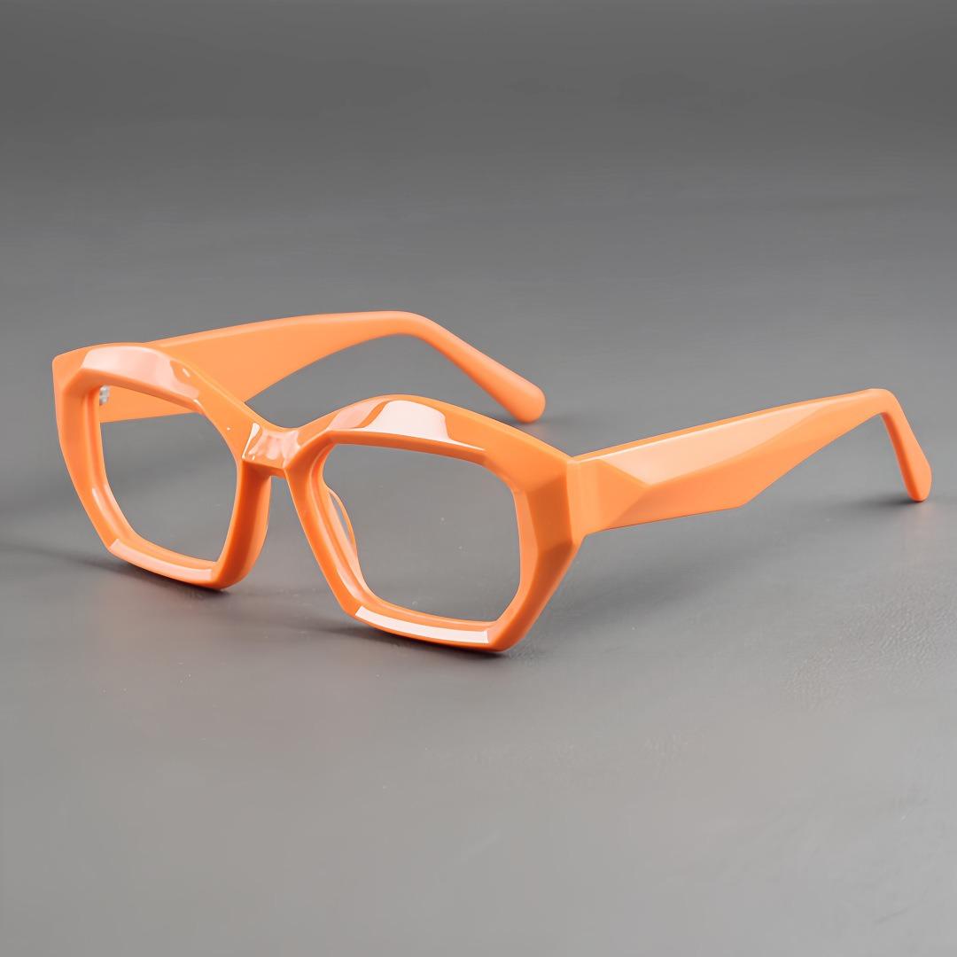 

High Quality Acetate Eyeglasses Optical Glasses Frames Women Vintage Designer Prescription Eyeglass Frame Women s Eyewear оранжевый