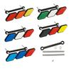 ABS Car Three-color National flag Grille Emblem Mesh Slotted Grill Auto Badge Accessories