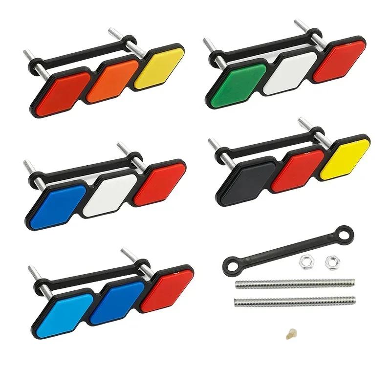 ABS Car Three-color National flag Grille Emblem Mesh Slotted Grill Auto Badge Accessories