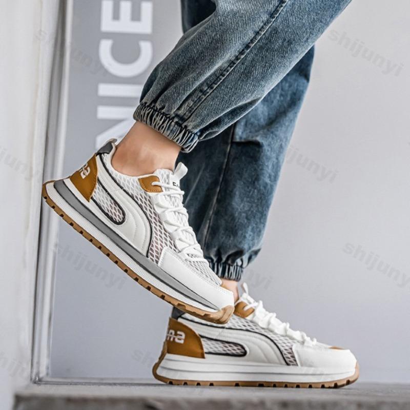 Mode Herren Nische Low Top Casual Dicke Sohle Sportschuhe 2025 Herbst Neu Mesh Atmungsaktiv Bequem Mode Vielseitig Klobige Sneaker