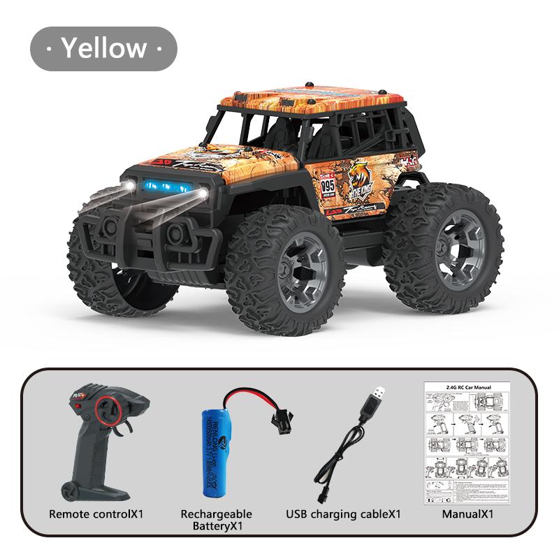 

2.4G RC Car Electric Drive Off-Road Big Wheel High Speed Purple Remote Control Trucks Toys для девочек и детей оранжевый