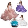 European & American Boutique Children's Spring 2026 Long Dress with Puffy Tulle Skirt for Piano Performance 