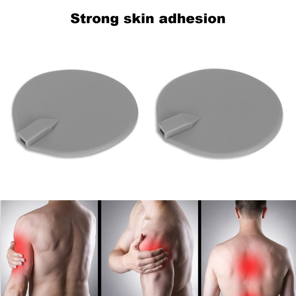 2Pcs Electrode Pads 95mm Round Soft Comfortable Silicone Physiotherapy Accessories