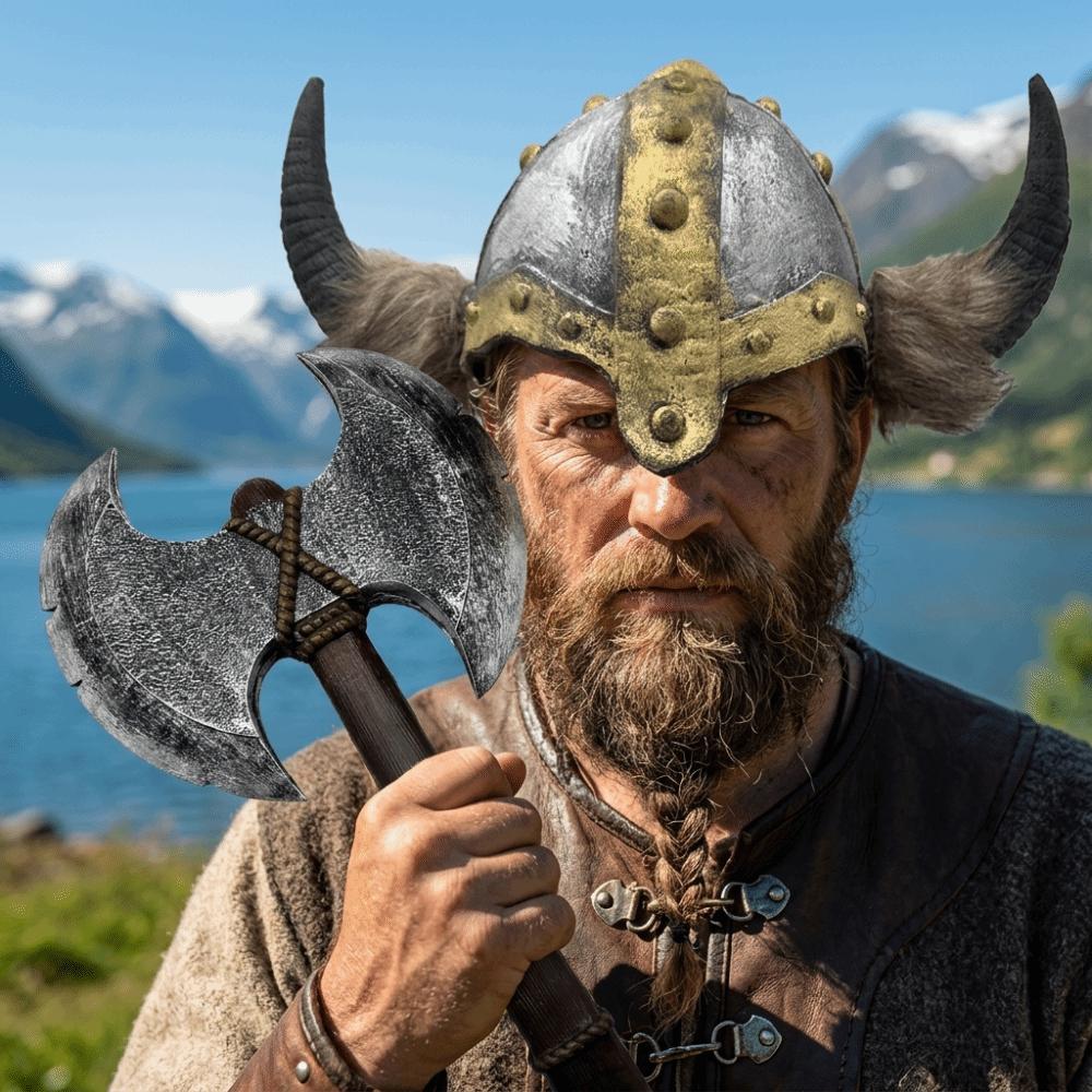 1Pcs/Set Masquerade Ox Decors Medieval Warrior Knight Hat Bull Horn Headgear Cosplay Costume Prop