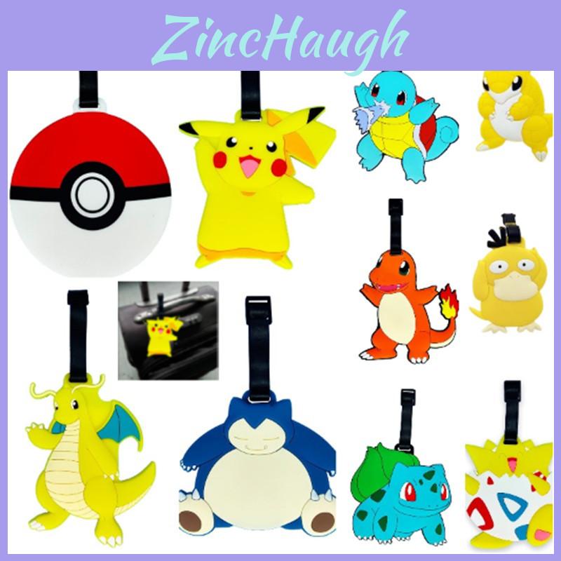 Xl Pvc Silicone Luggage Tag With Adorable Pokemon Cartoon Characters
