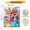Disney Mickey Mouse Theme Park Oil Paint by Numbers Kit Handmade Diy Home Decor Gifts Wall Art Canvas Set for Adults and Kids Decor