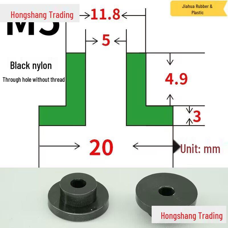 Step T-Shaped Nylon Insulating Bushing Washer, M3-M35 Thread Protection Spacer