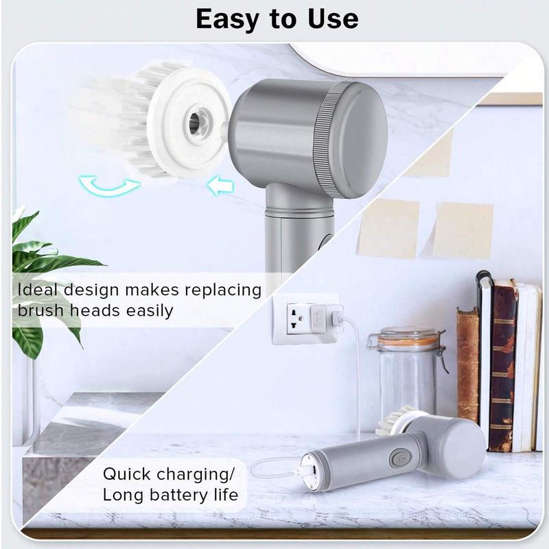 Handheld Kitchen Cleaning Brush Handheld Kitchen Cleaning Cordless Brush Lightweight Design Cleaning Tool For Kitchen Outdoor