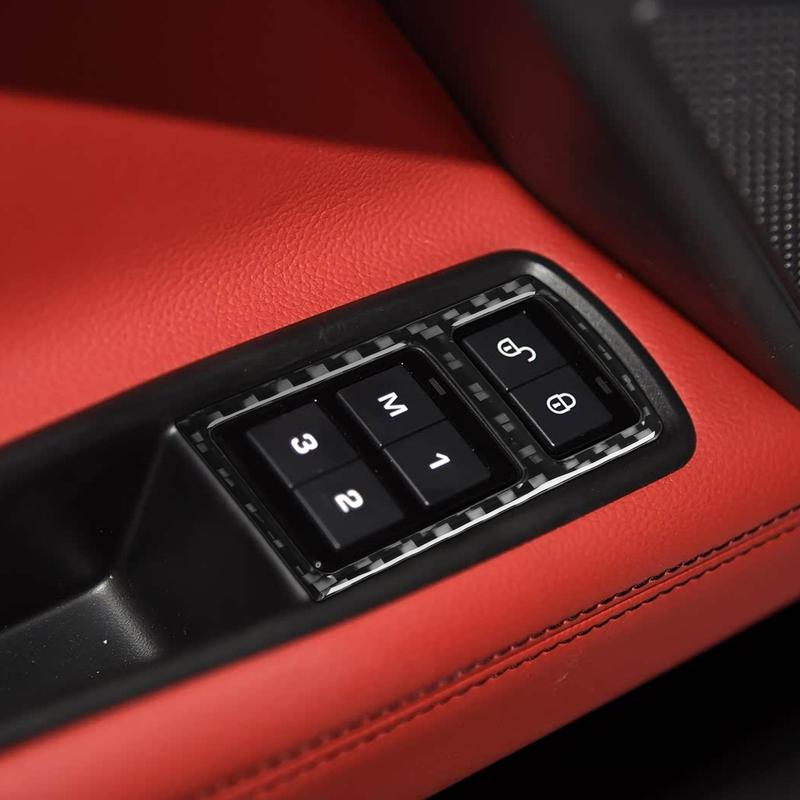 Carbon Fiber Sticker For Jaguar XE X760 2016- Steering Wheel Button Cover Console Gear Shift Panel Car Interior Accessories