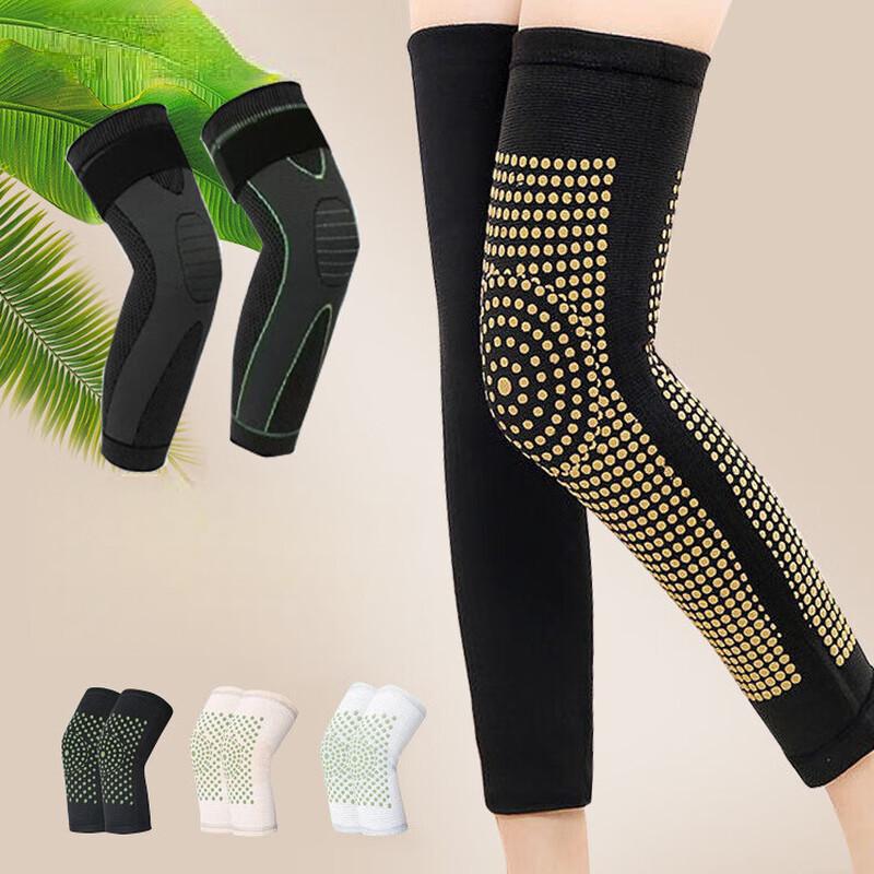 Mugwort Infused Thermal Knee Sleeves with Straps (Pair)