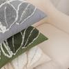 Green Leaf Square Pillowcase Soft Tufting Pillow Cover Sofa Decor Cushion Cover Living Room Nordic Decoration Rectangle Cover